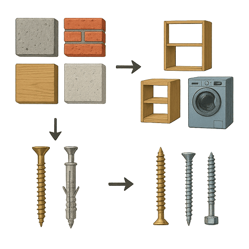 Саморез или винт с дюбелем: какой крепёж выбрать для конкретной основы фото 3