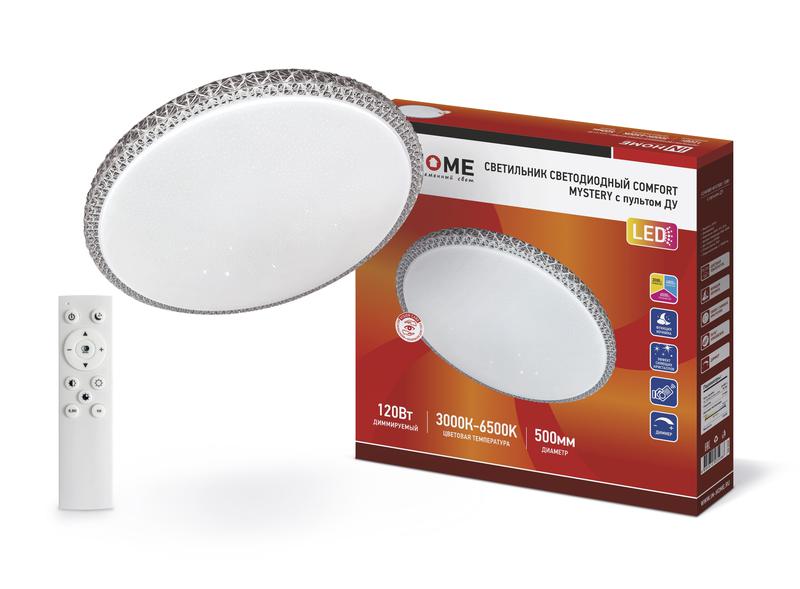 Рекомендуем купить Светильник светодиодный COMFORT MYSTERY 120Вт 230В 3000-6500К 9600лм 500х60 мм с пультом ДУ IN HOME 4690612035086
