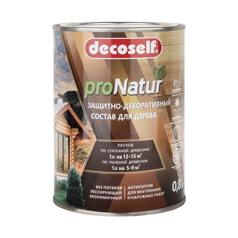 Рекомендуем купить Антисептик лессирующий для дерева Pufas Decoself махагон (0,8 л)