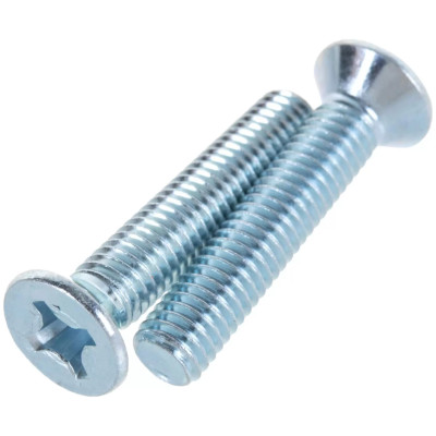 Рекомендуем купить Винт DIN 965 М6x12 с потайной головкой и крестообразным шлицем PH, кл. пр. 4.8, оц. сталь