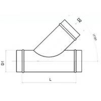Купить тройник круглого сечения с круглой косой врезкой оптом | ПРОТОРГ