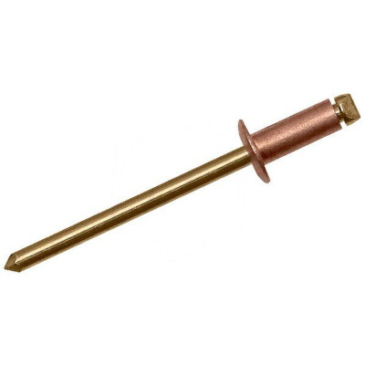 Рекомендуем купить Заклепка вытяжная открытая 3.2x8 со стандартным бортом, медь / бронза