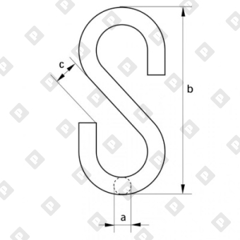 Крючок S-образный 4 мм, оц. сталь - №2