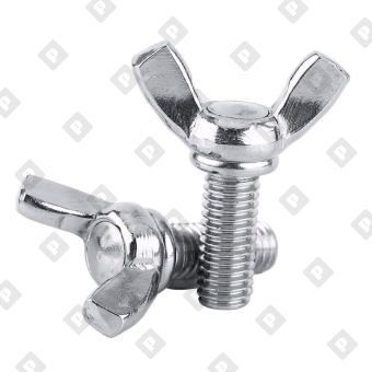 Винт DIN 316 M8x12 барашковый с прямыми лепестками американской формы, кл. пр. 4.8, оц. сталь - №1