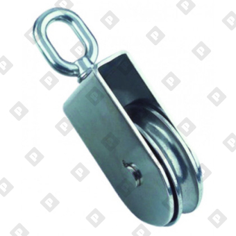 Блок такелажный Art 8392 с вертлюгом 50мм, нерж. сталь А2 - №2