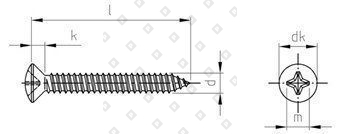 DIN 7983 A2 C 3,5X25 H - №4