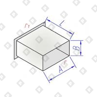 Врезка прямоугольного сечения прямая в прямоугольный воздуховод - №1