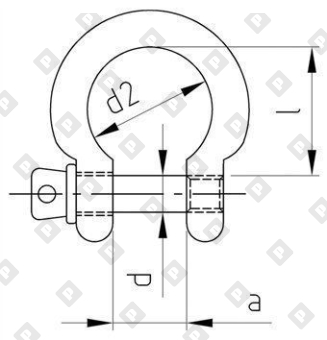 Скоба такелажная омегообразная ART 8260 Ø22 мм, нерж. сталь А4 - №2