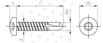 DIN 7504 AISI 410 M 5,5X25 TX25 - №4