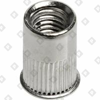 Заклепка М8x15.5 с внутренней резьбой, насечками и уменьшенным бортом, алюминий - №1