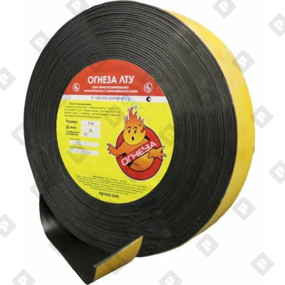 Лента термоуплотнительная ОГНЕЗА ЛТУ 2x20 мм, 25 м - №1