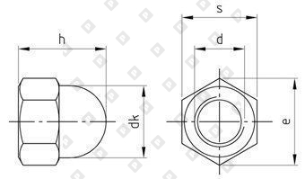DIN 1587 A4 M 14 A/F 22 - №3