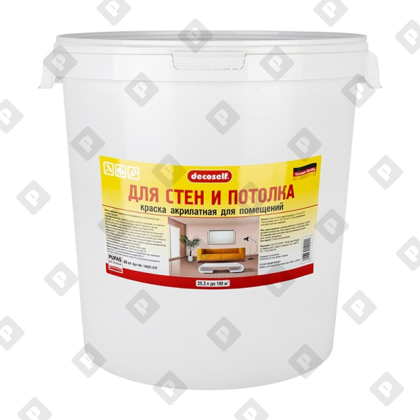 Краска для стен и потолков Pufas Decoself, мороз. (40 кг) - №1