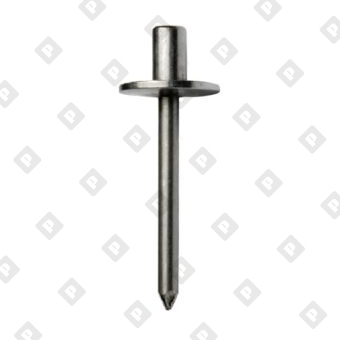 Заклепка вытяжная закрытая 4,8x12 с увеличенным бортом Ø 14 мм, оц. сталь / оц. сталь - №1