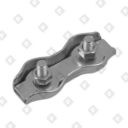 Зажим DUPLEX ART 8284 для троса Ø8мм, нерж. сталь А4 - №1