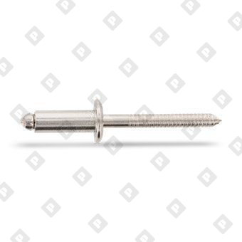Заклепка вытяжная ISO 15983 5x12 со стандартным бортом, нерж. сталь A2 / нерж. сталь A2 - №2
