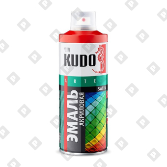 Эмаль аэрозольная Kudo KU-0A6018 satin RAL 6018 ярко-зелёная (0,52 л) - №1