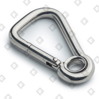 Карабин асимметричный с кольцом ART 8322 10X100 нерж. сталь А4 - №1