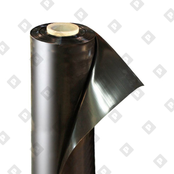 Пленка полиэтиленовая черная 120 мкм ширина 3 м / рукав 1,5 м (100 м) - №1