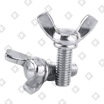 Винт DIN 316 M12x40 барашковый с прямыми лепестками американской формы, кл. пр. 4.8, оц. сталь - №1