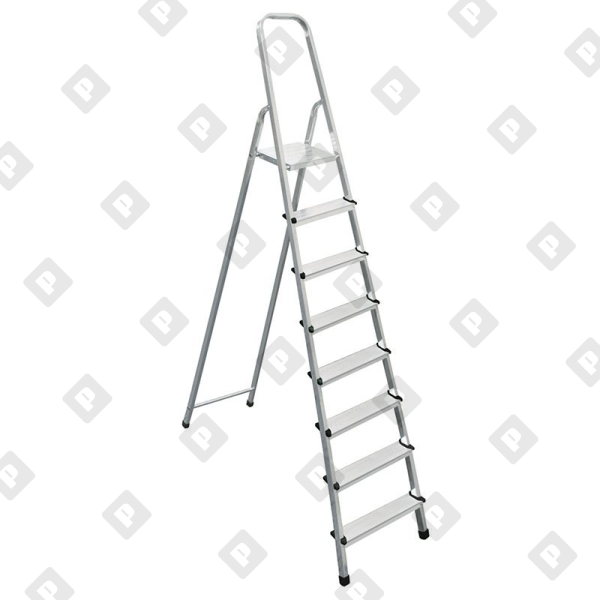 Стремянка Biber 98008 алюминиевая 8 ступенчатая - №1