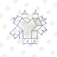 Тройник прямоугольного сечения штаны 90 - №1