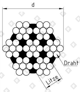 Трос для растяжки ART 8379 (DIN 3055) Ø1.5 мм, конструкция 7х7, нерж. сталь А4 - №2