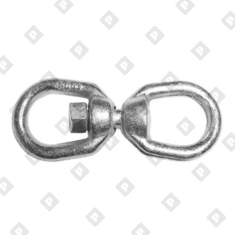 Вертлюг 25мм петля-петля, оц. сталь - №2