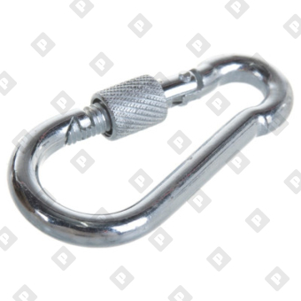 Карабин пожарный с фиксатором ART 814594 (DIN 5299D) 6x60, нерж.сталь А4 - №1